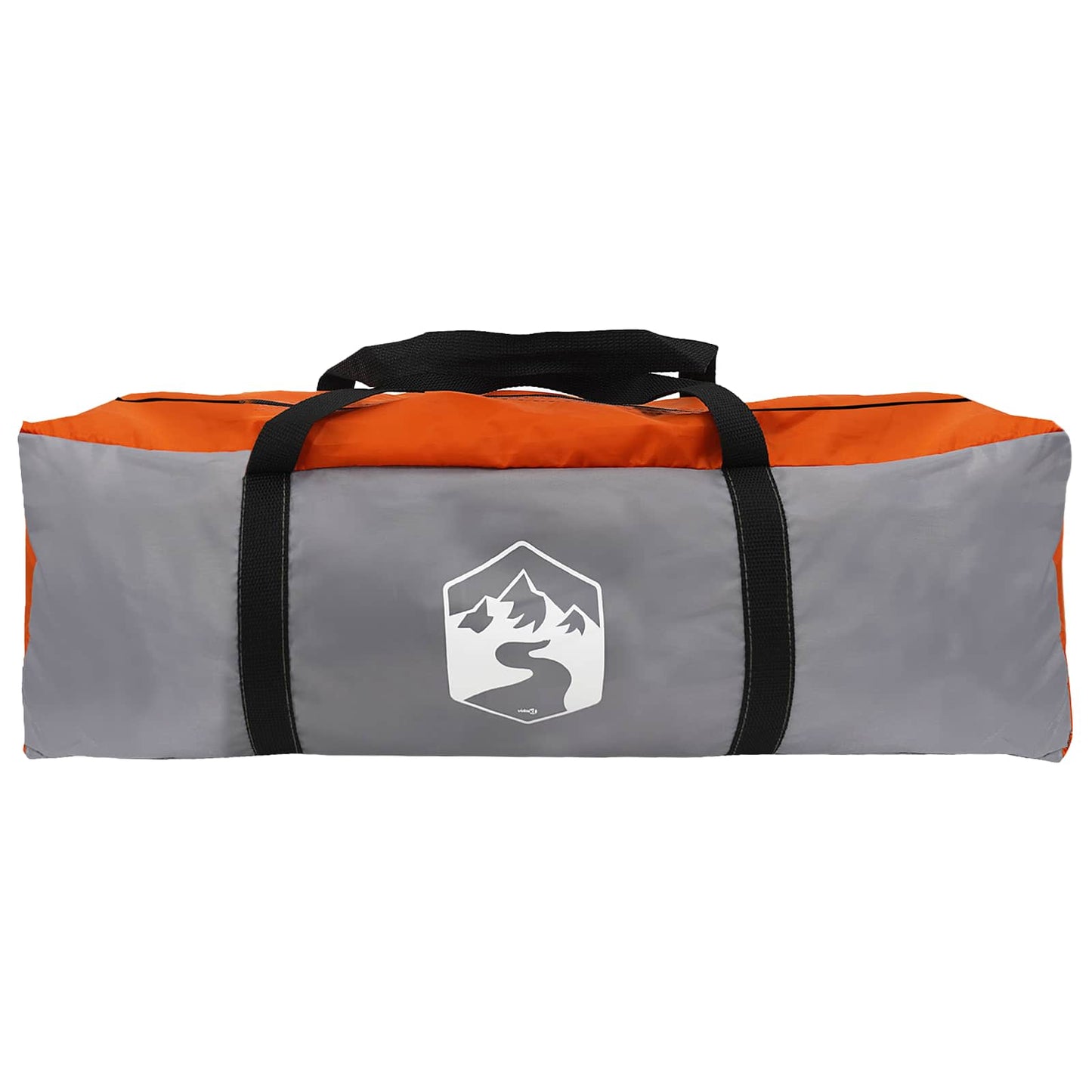 Hyttetelt med tak Grå og Oransje 8 personer Polyester og stål