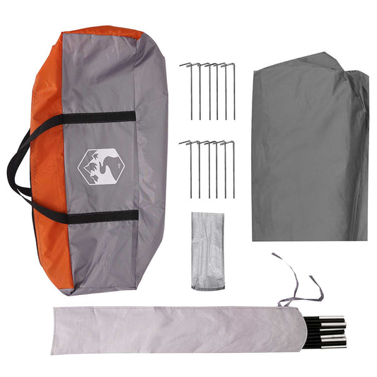 Camping tarp vanntett Grå og Oransje 550 x 400 x 230 cm