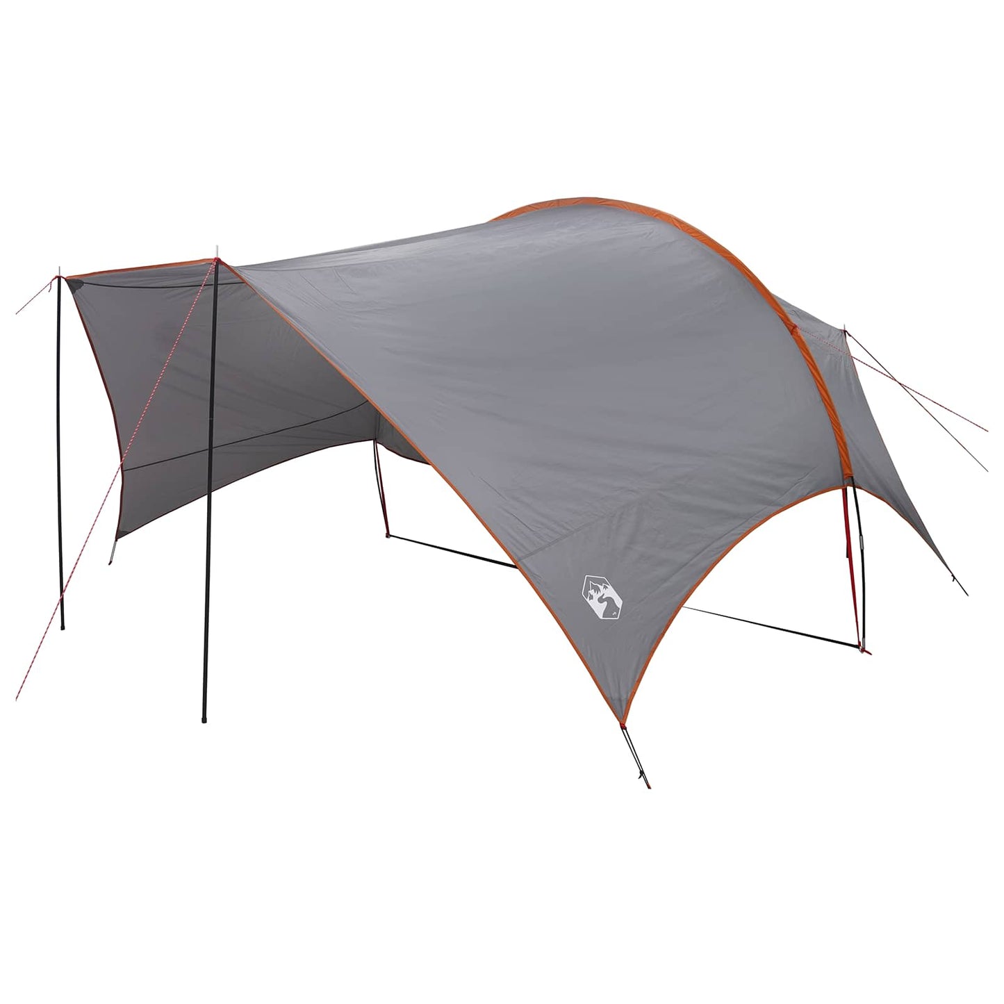 Camping tarp vanntett Grå og Oransje 550 x 400 x 230 cm