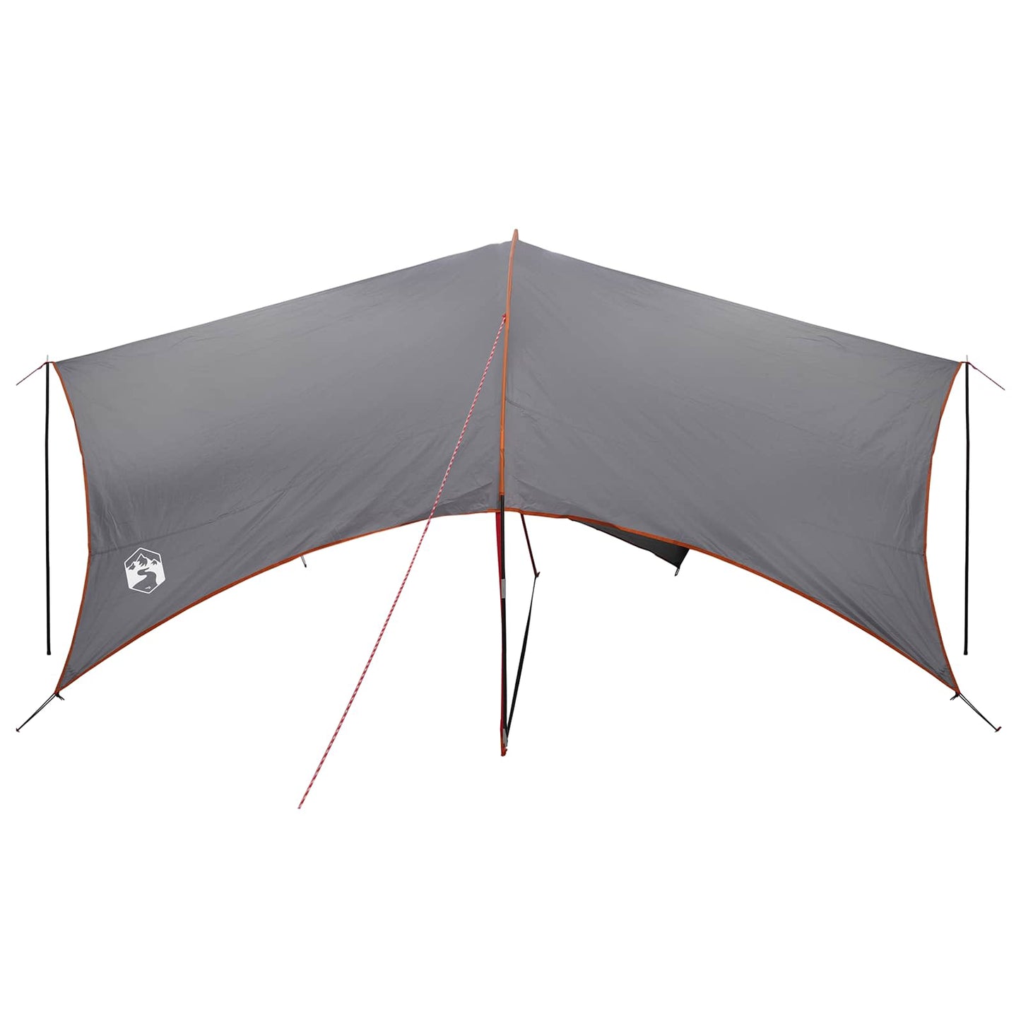 Camping tarp vanntett Grå og Oransje 550 x 400 x 230 cm