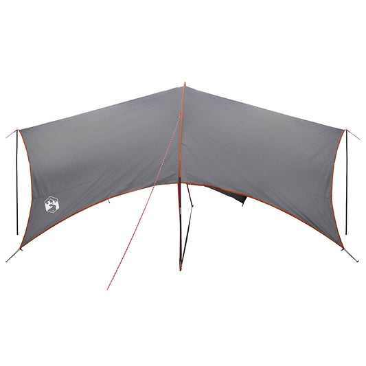 Camping tarp vanntett Grå og Oransje 550 x 400 x 230 cm