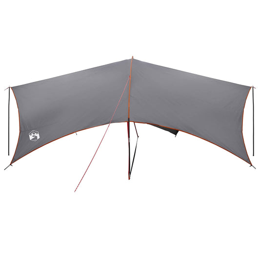 Camping tarp vanntett Grå og Oransje 695 x 580 x 200 cm