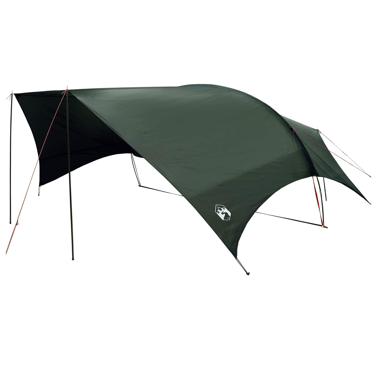 Camping tarp vanntett Army grønn 695 x 580 x 200 cm