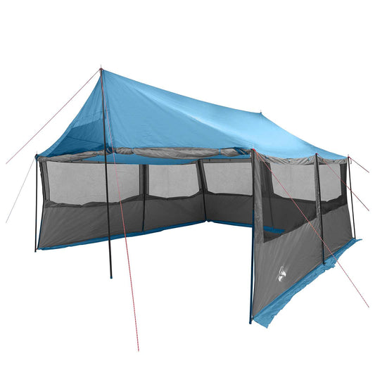 Familietelt med tak Blå 450 x 400 x 265 cm Polyester og stål