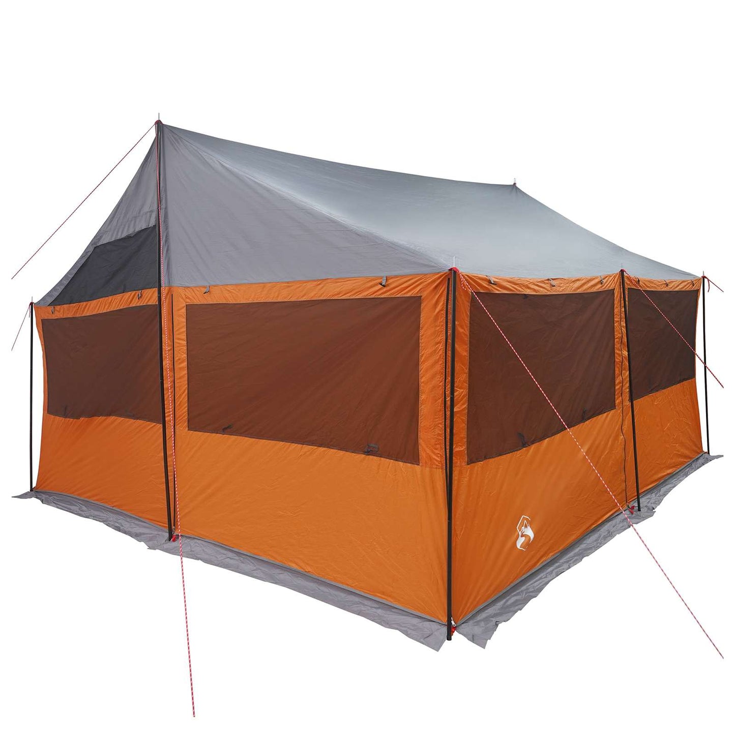 Familietelt Grå og Oransje 450 x 400 x 265 cm Polyester og stål