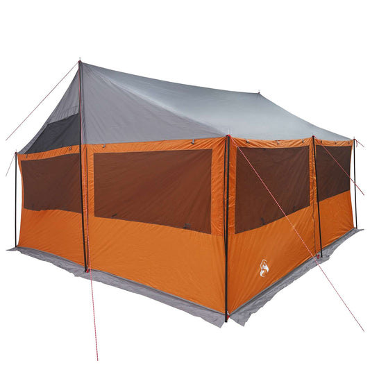 Familietelt Grå og Oransje 450 x 400 x 265 cm Polyester og stål