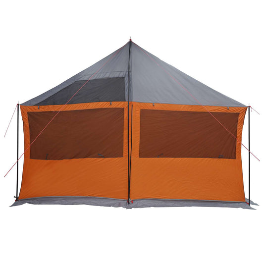 Familietelt Grå og Oransje 450 x 400 x 265 cm Polyester og stål