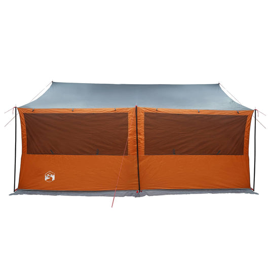 Familietelt Grå og Oransje 450 x 400 x 265 cm Polyester og stål