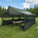 Familietelt Army grønn 450 x 400 x 265 cm Polyester og stål