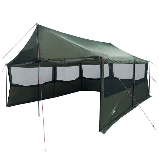 Familietelt Army grønn 450 x 400 x 265 cm Polyester og stål