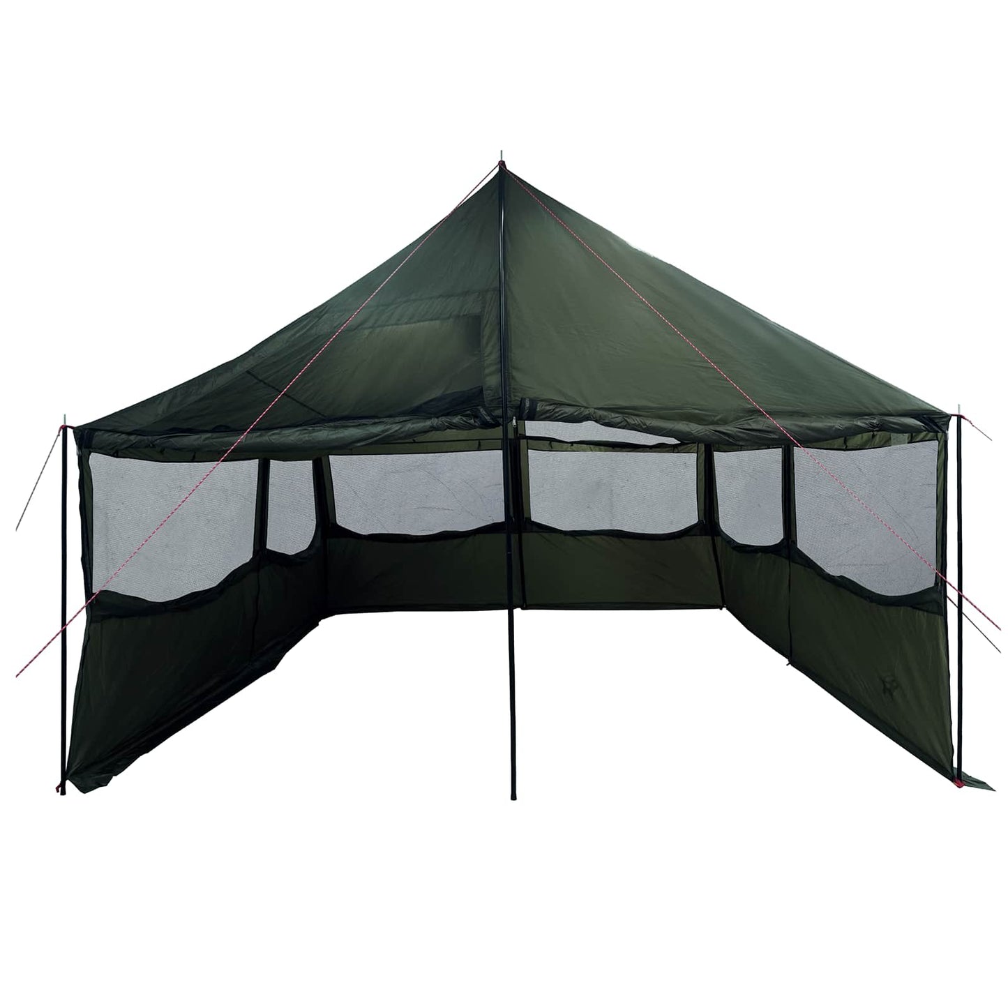 Familietelt Army grønn 450 x 400 x 265 cm Polyester og stål