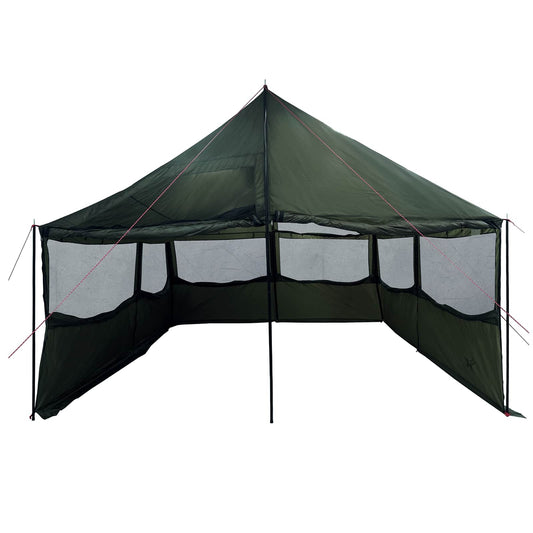 Familietelt Army grønn 450 x 400 x 265 cm Polyester og stål