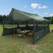 Familietelt Army grønn 600 x 400 x 268 cm Polyester og stål