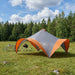 Partytelt Grå og Oransje 500 x 500 x 350 cm Polyester og stål