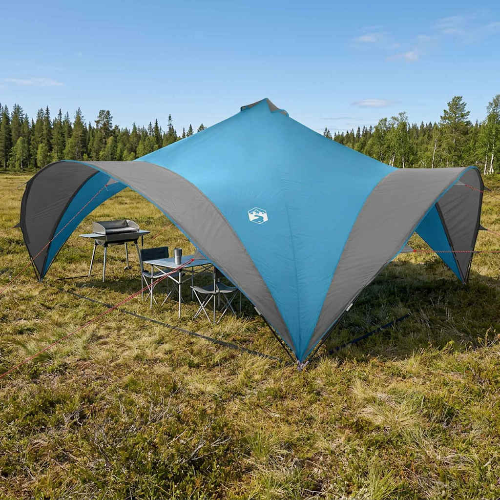 Partytelt med tak Blå 600 x 600 x 400 cm Polyester og stål