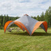 Partytelt Grå og Oransje 600 x 600 x 400 cm Polyester og stål