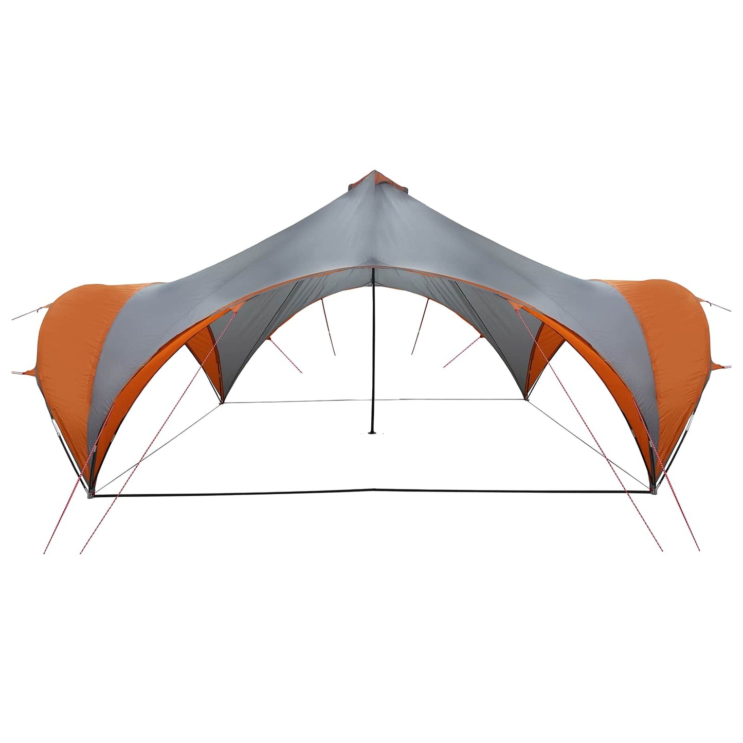 Partytelt Grå og Oransje 600 x 600 x 400 cm Polyester og stål