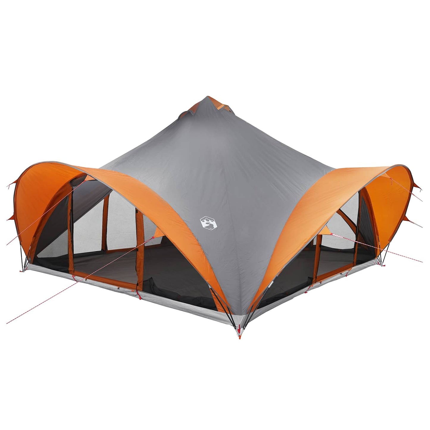 Tipi telt med tak Grå og Oransje 18 personer Polyester og stål