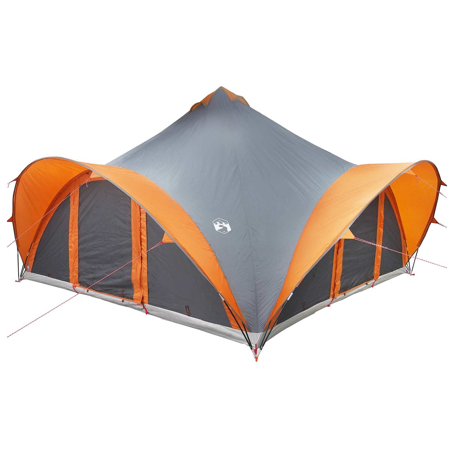 Tipi telt med tak Grå og Oransje 18 personer Polyester og stål