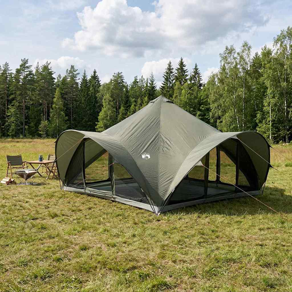Tipi telt med tak Army grønn 18 personer Polyester og stål