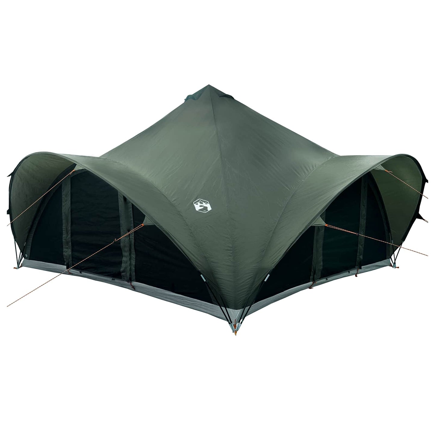 Tipi telt med tak Army grønn 18 personer Polyester og stål