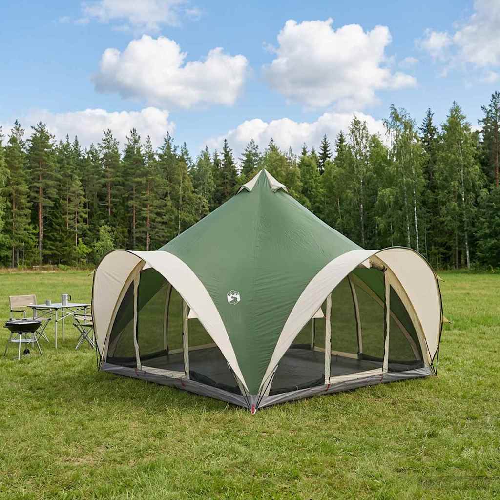 Tipi telt med tak Grønn 6 personer Polyester og stål