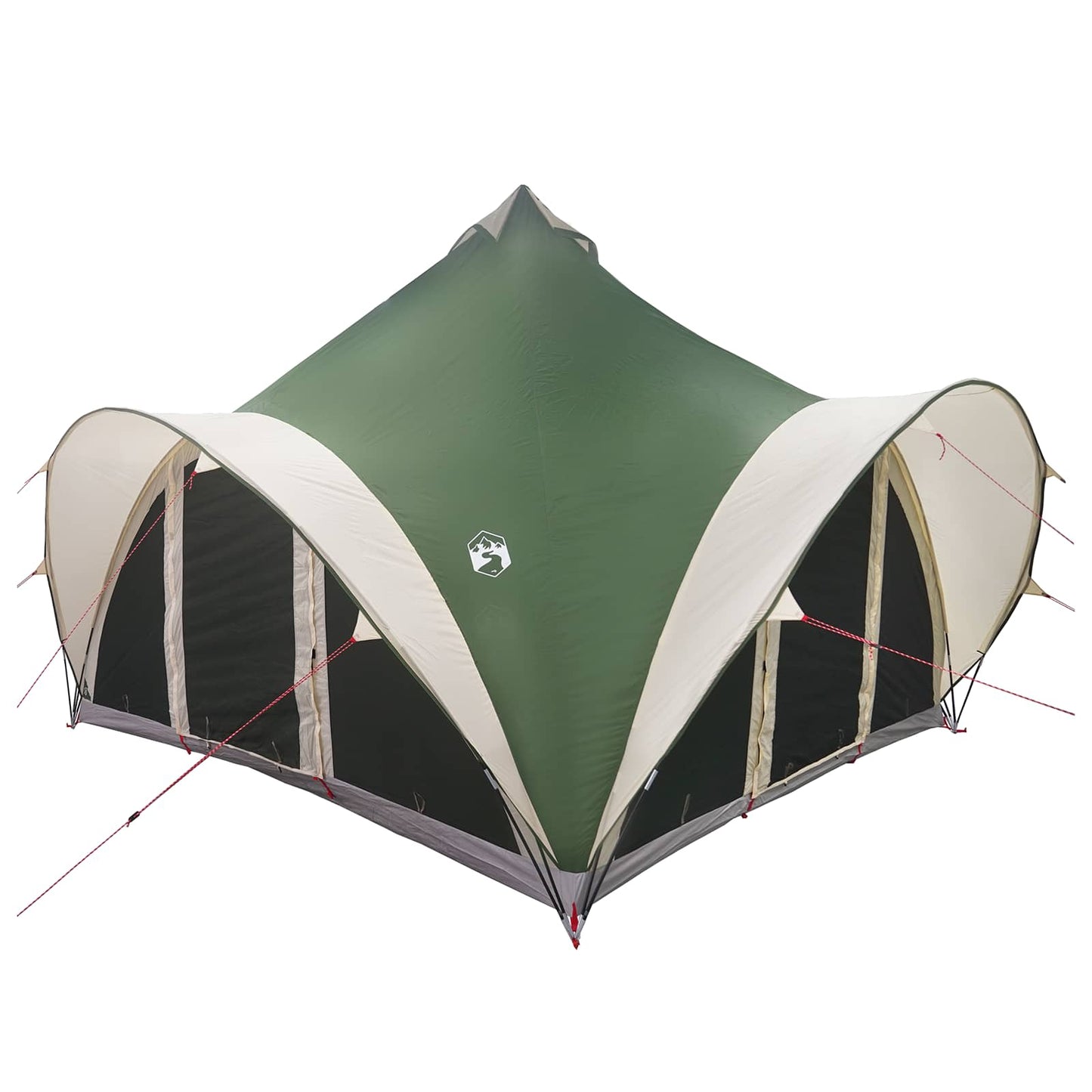 Tipi telt med tak Grønn 6 personer Polyester og stål