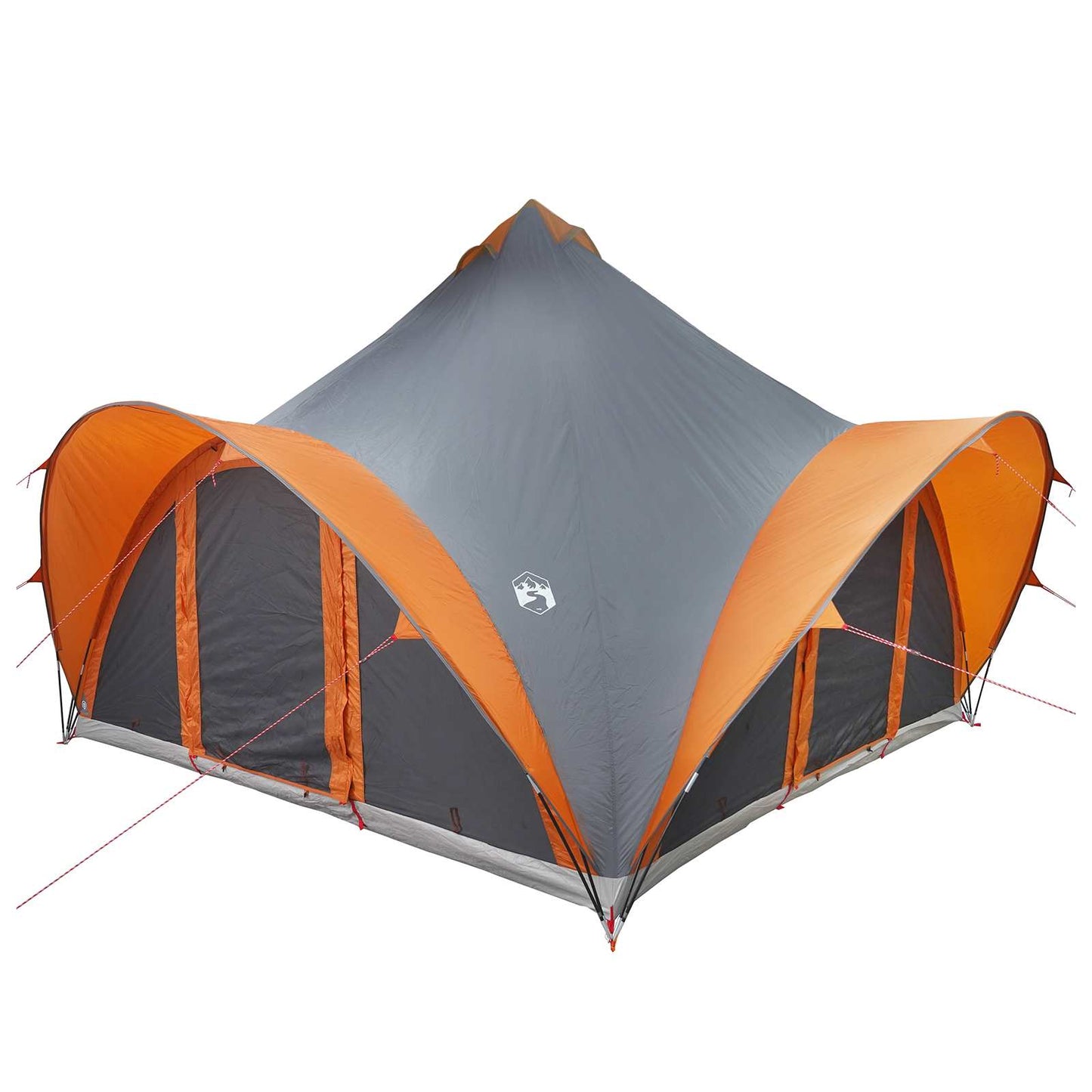 Tipi telt med tak Grå og Oransje 6 personer Polyester og stål