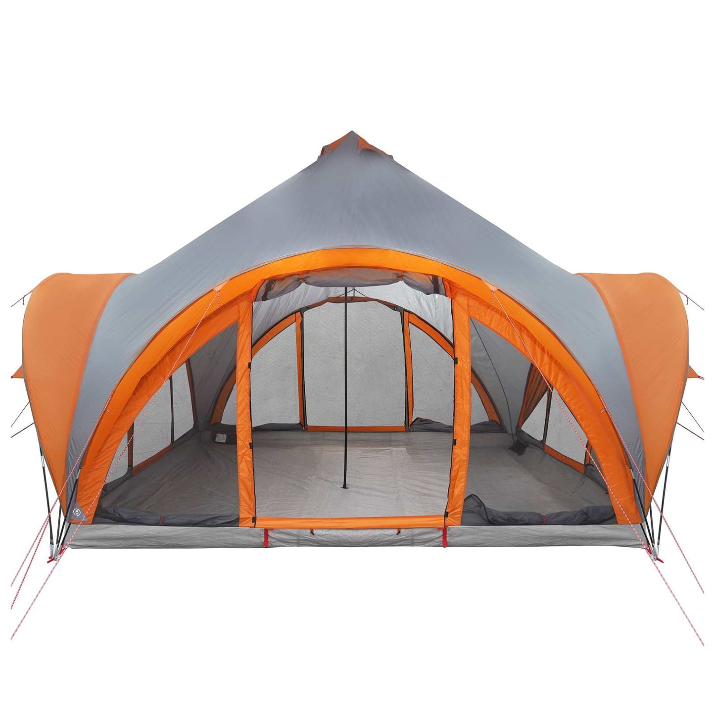 Tipi telt med tak Grå og Oransje 6 personer Polyester og stål