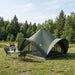 Tipi telt med tak Army grønn 6 personer Polyester og stål