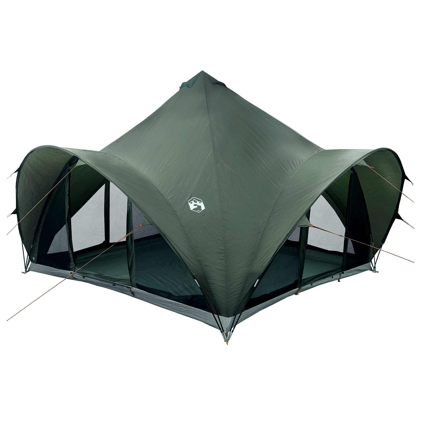 Tipi telt med tak Army grønn 6 personer Polyester og stål