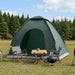 Camping Telt med tak Army grønn 190 x 140 x 105 cm