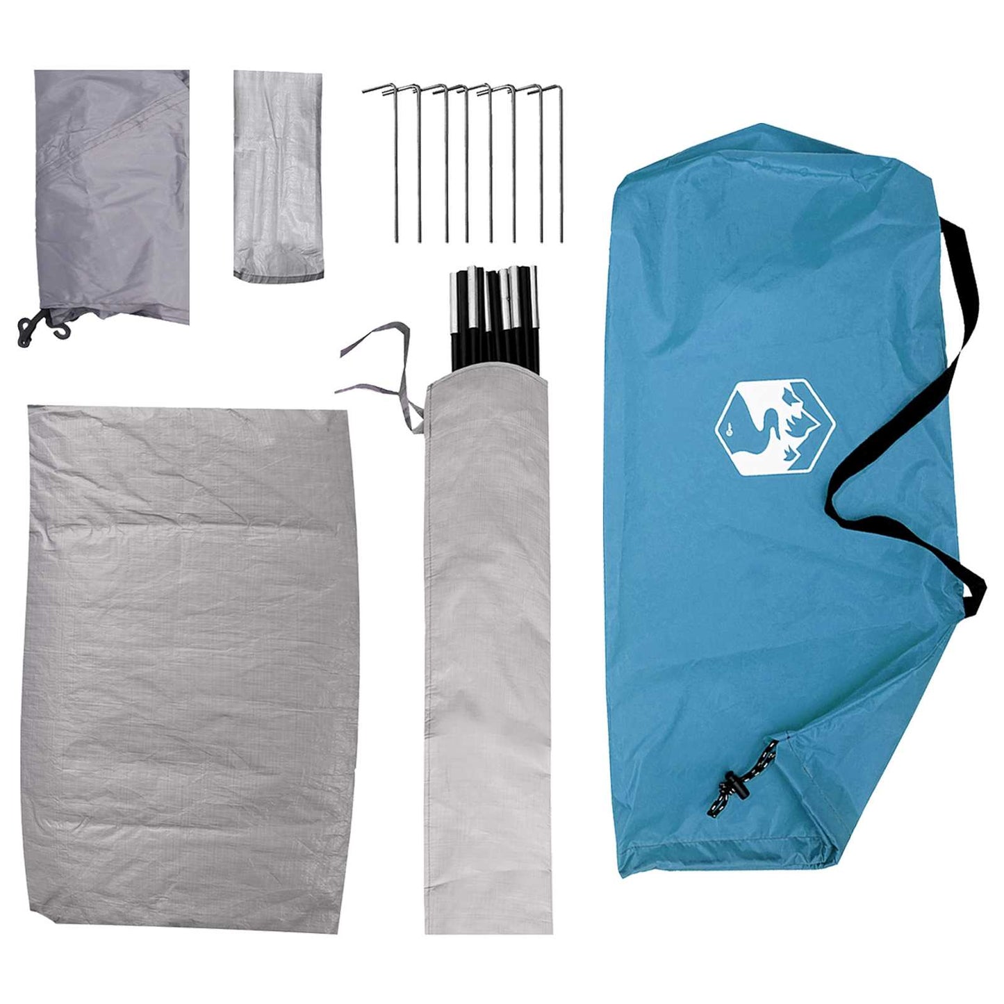Camping Telt med tak med luftventil Blå 275 x 215 x 125 cm