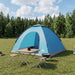 Camping Telt med tak med luftventil Blå 275 x 215 x 125 cm