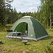 Camping Telt med tak med luftventil Grønn 335 x 275 x 180 cm