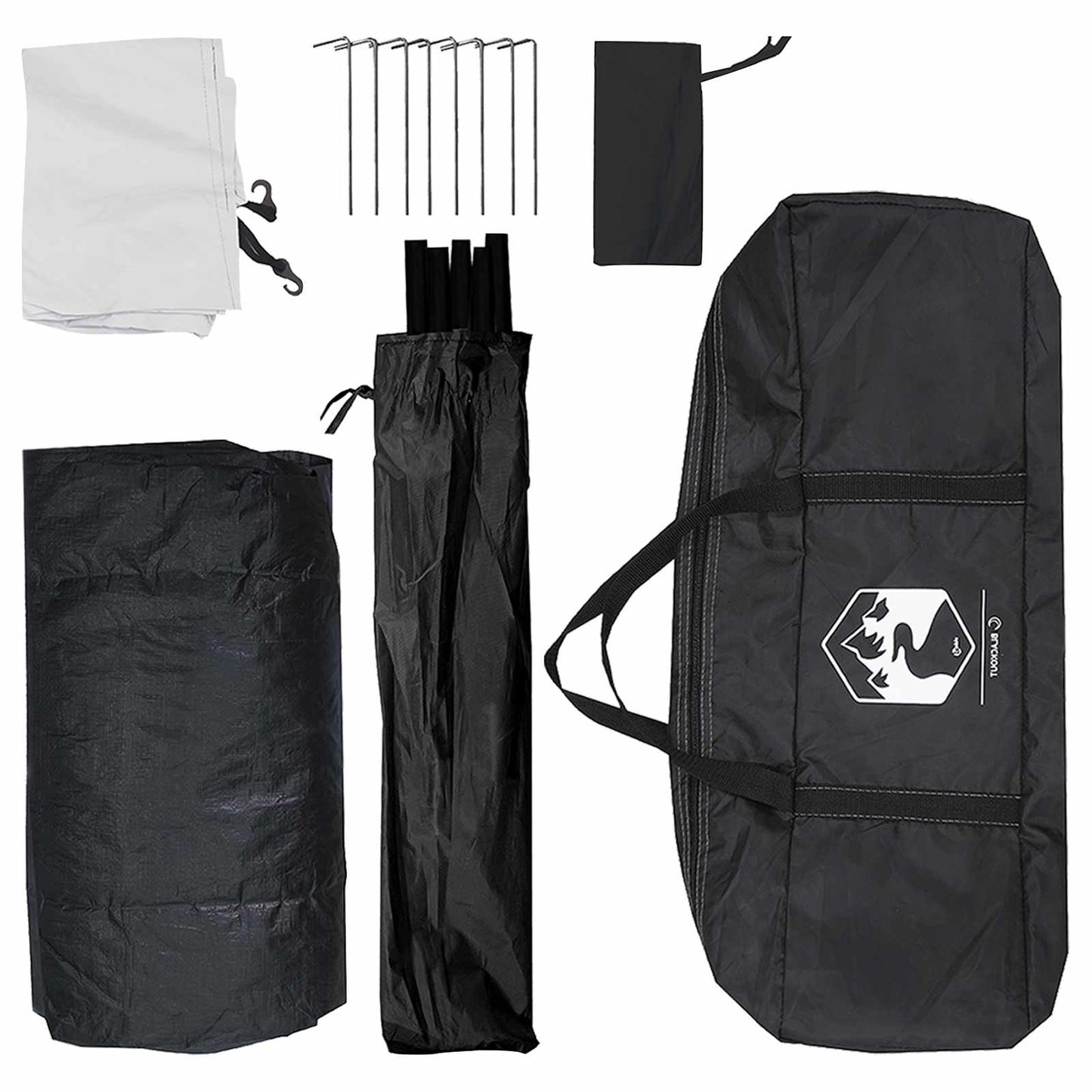 Camping Telt med tak Hvit Blackout 335 x 275 x 180 cm