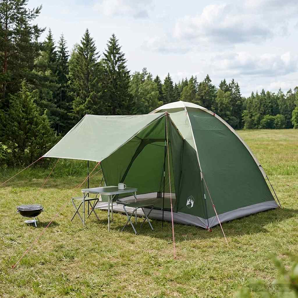 Camping Telt med tak Grønn 2-personers Polyester og stål