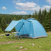 Camping Telt med tak Blå 2-personers Polyester og stål