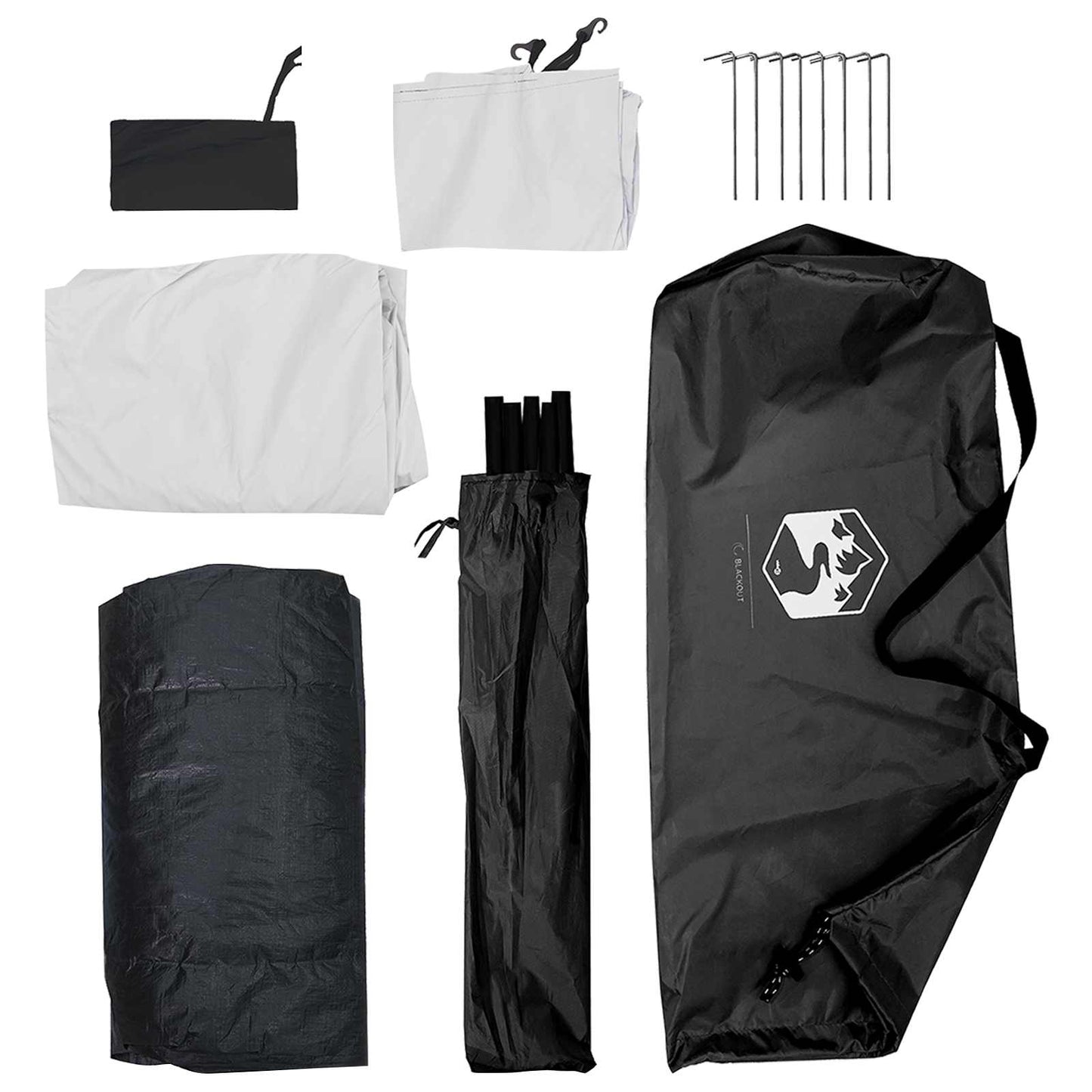 Camping Telt Hvit Blackout 190 x 140 x 105 cm Polyester og stål