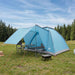 Camping Telt med tak Blå 4 personer Polyester og stål