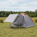Camping Telt Grå og Oransje 4 personer Polyester og stål