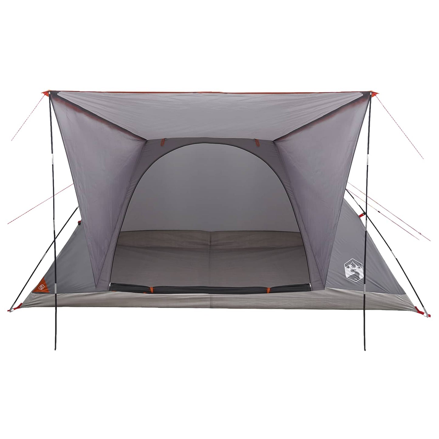 Camping Telt Grå og Oransje 6 personer Polyester og stål