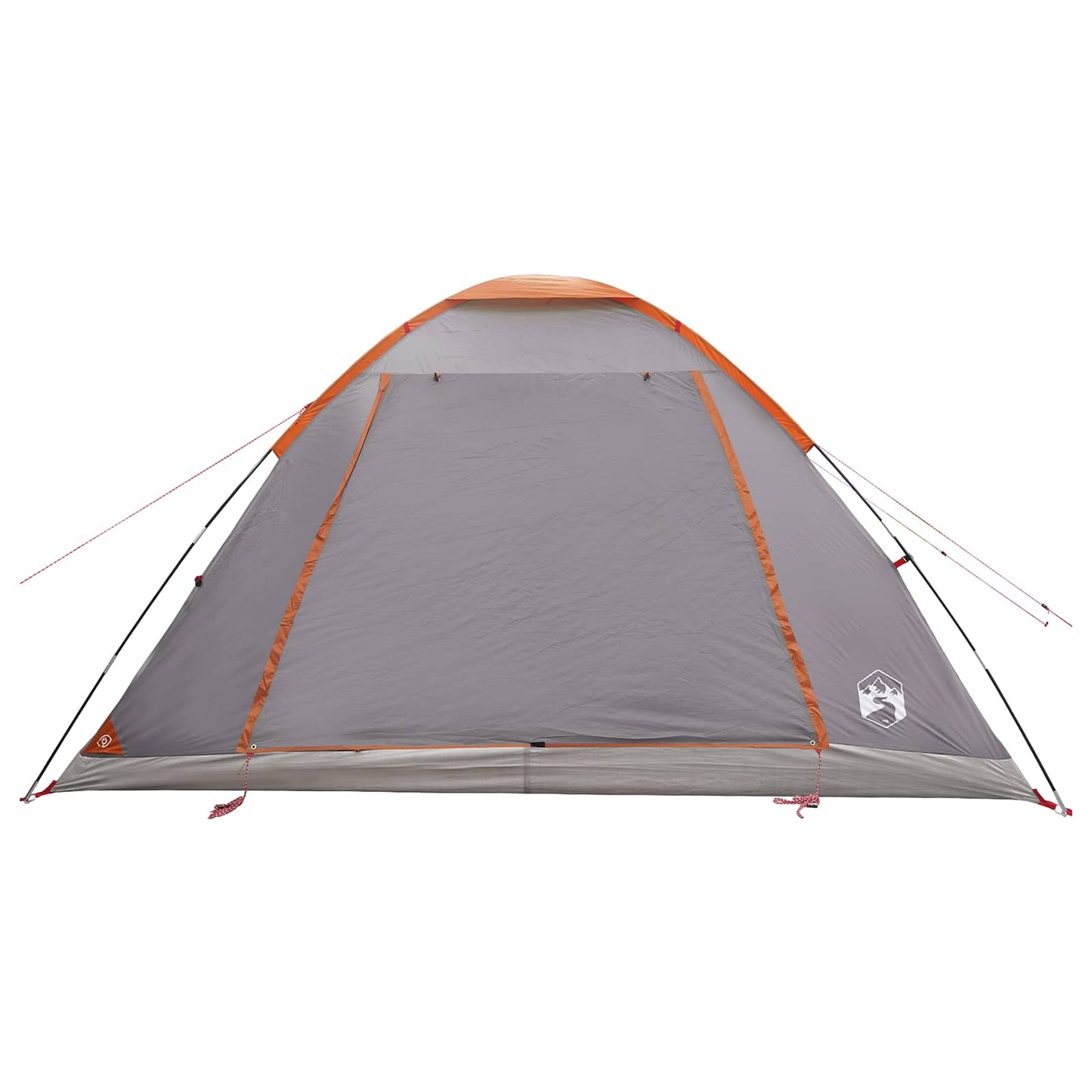 Camping Telt Grå og Oransje 6 personer Polyester og stål
