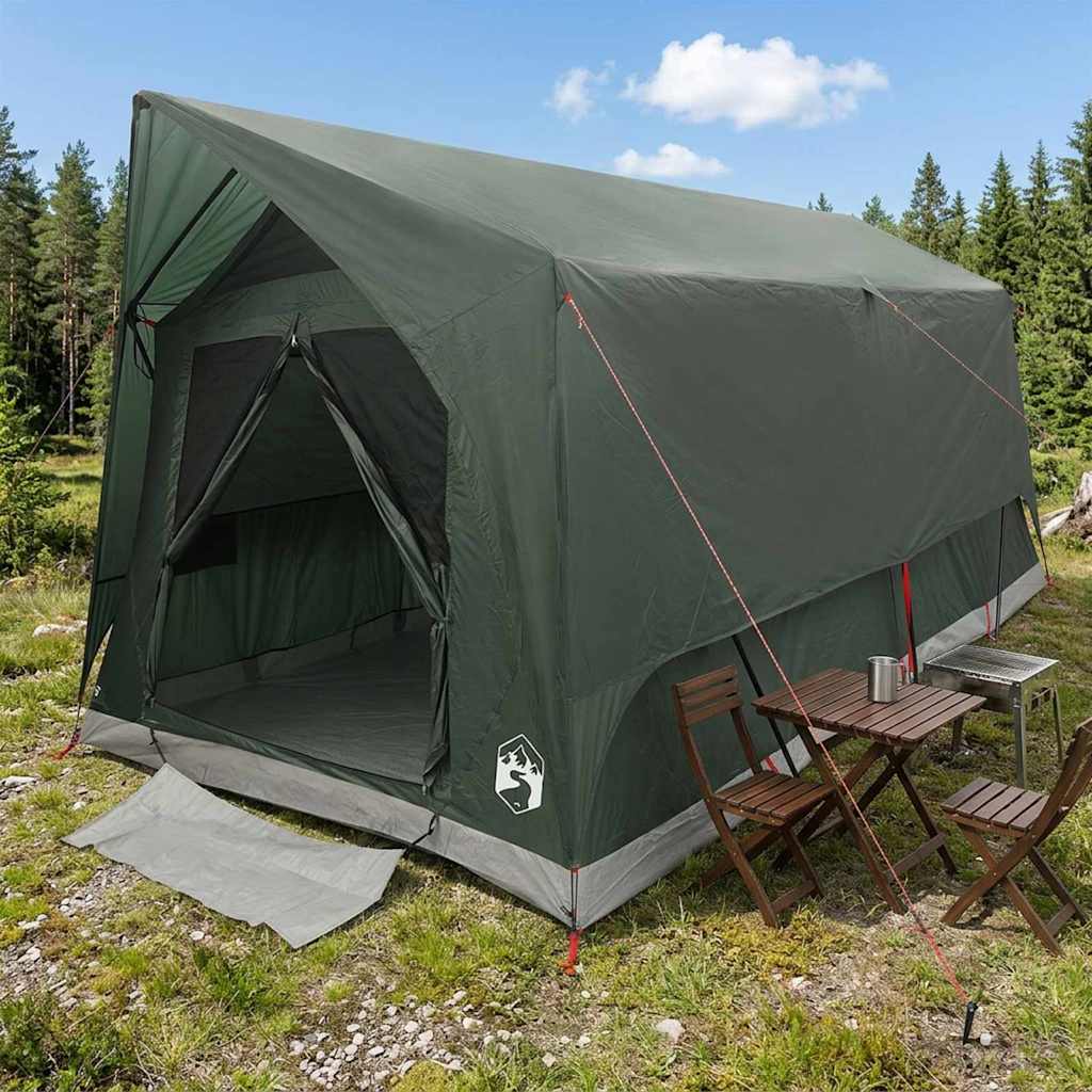Tunneltelt med tak Army grønn 8 personer Polyester og stål