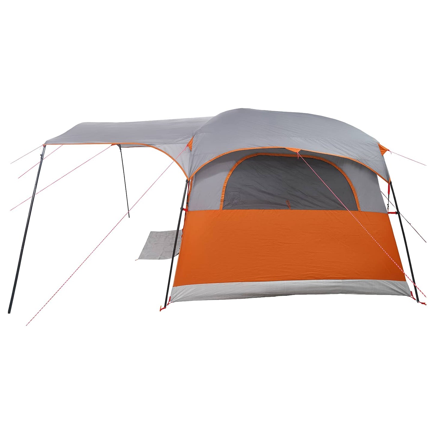 Tunneltelt Grå og Oransje 366 x 244 x 198 cm Polyester og stål