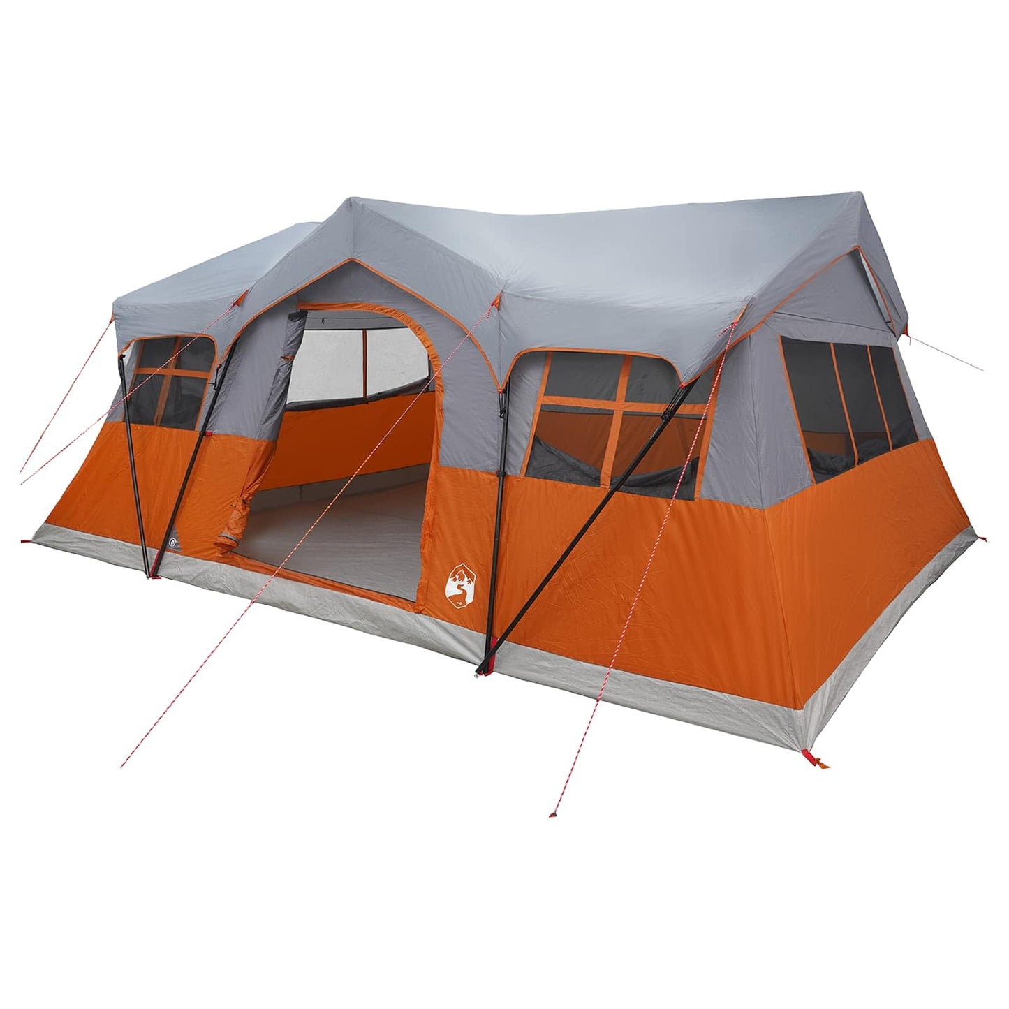 Familietelt Grå og Oransje 487 x 340 x 216 cm Polyester og stål