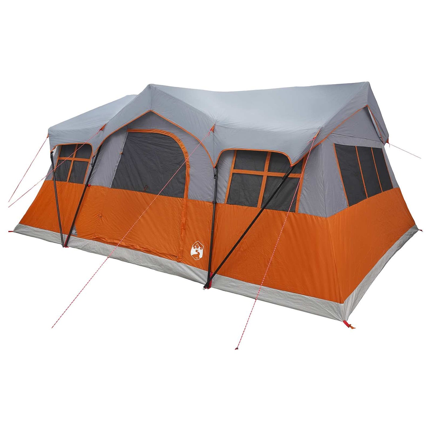 Familietelt Grå og Oransje 487 x 340 x 216 cm Polyester og stål