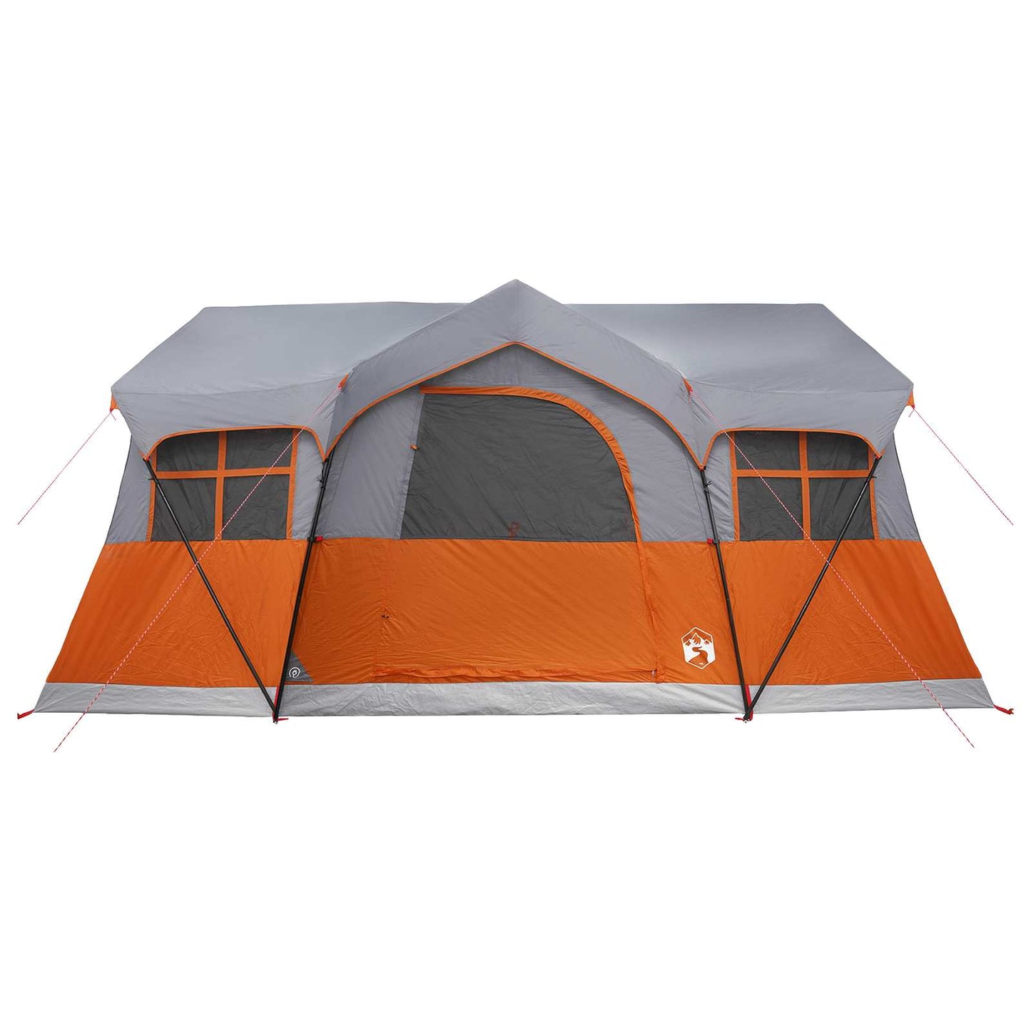 Familietelt Grå og Oransje 487 x 340 x 216 cm Polyester og stål