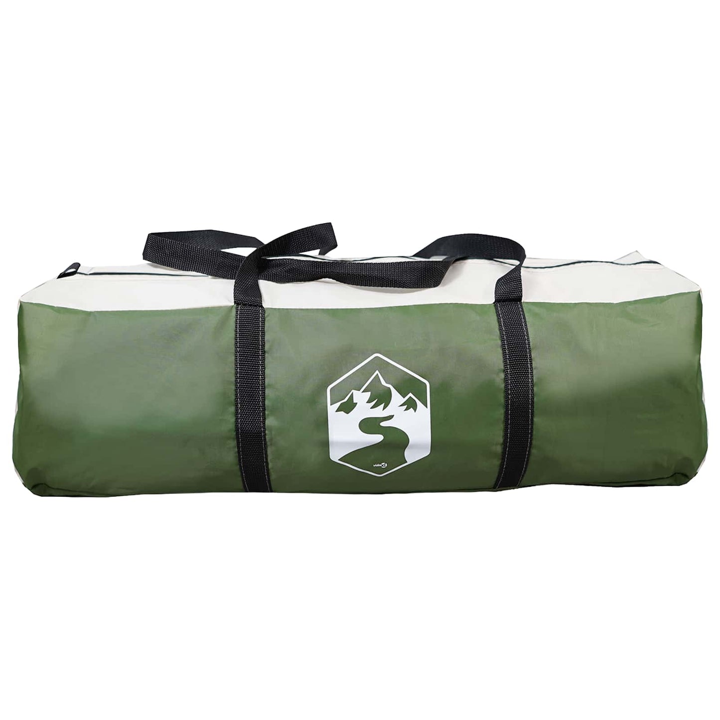 Tunneltelt med tak Grønn 370 x 275 x 210 cm Polyester og stål