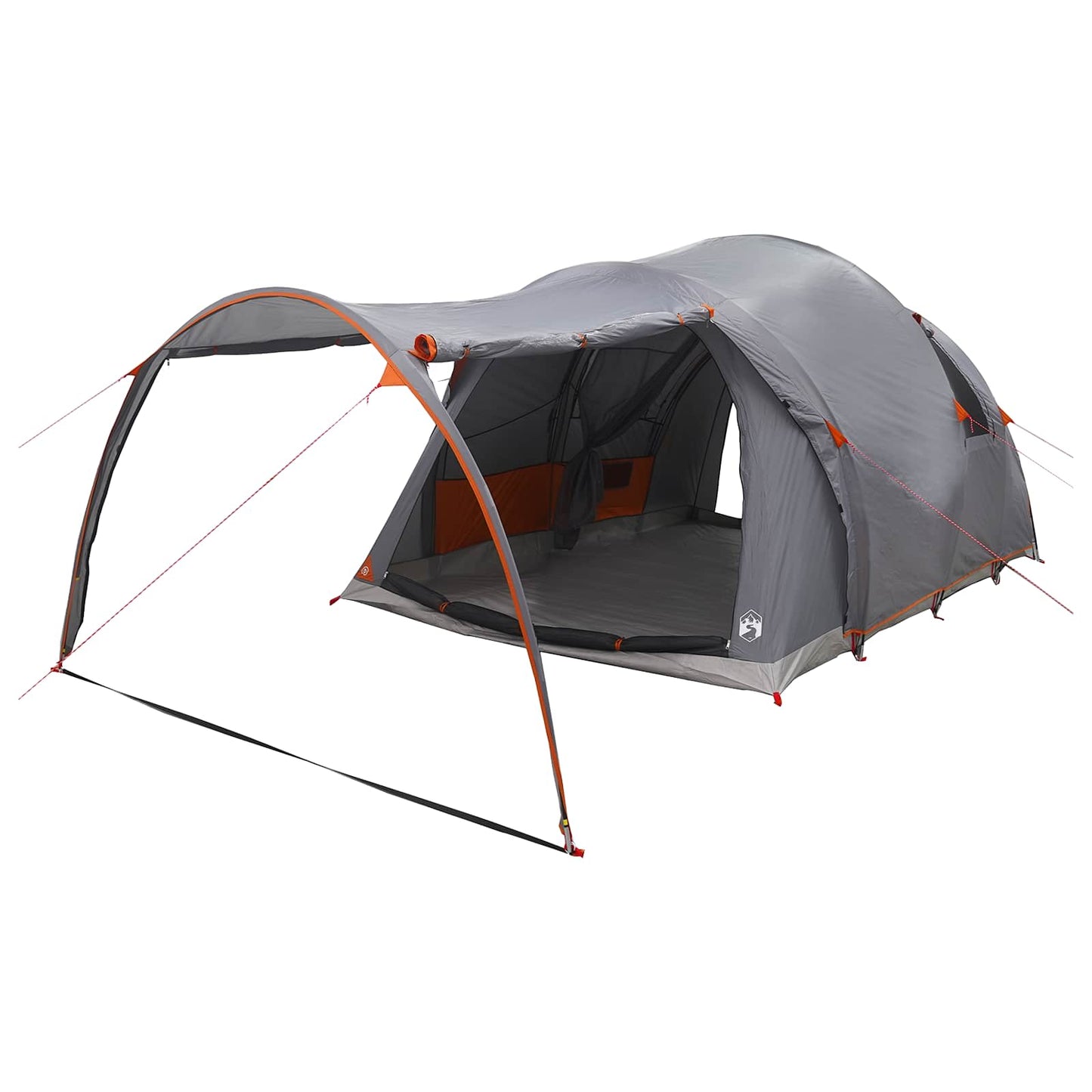 Tunneltelt Grå og Oransje 370 x 275 x 210 cm Polyester og stål
